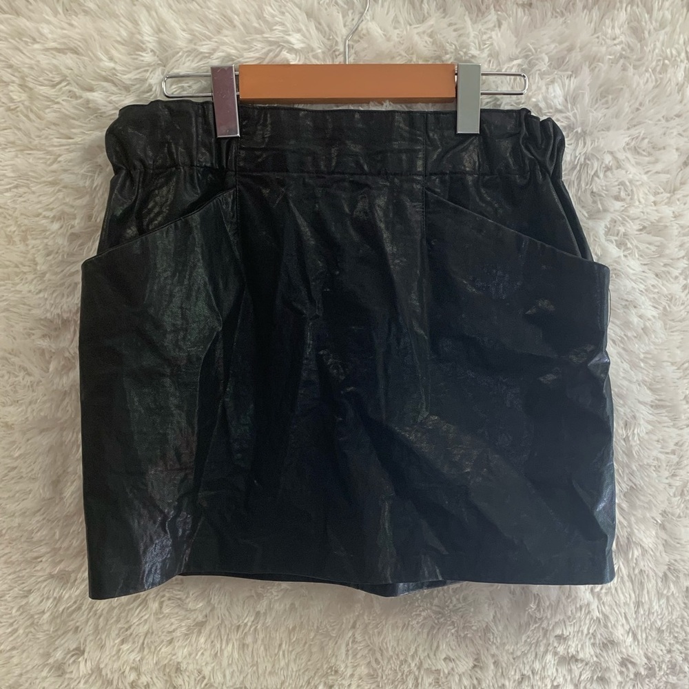 Zara Black Size L Faux Leather Skirt
